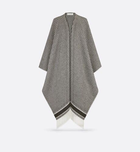 black and white christine dior|30 Montaigne Poncho Black and White Cashmere and Silk .